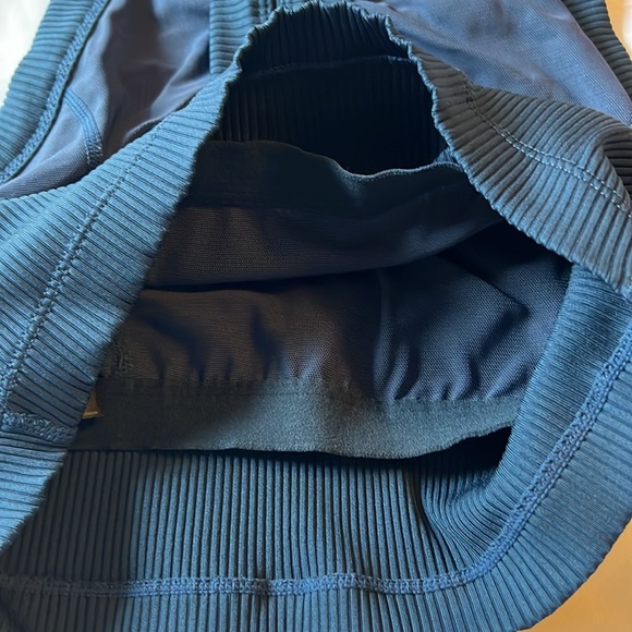 Free People Movement Game Time Blue Racerback Ribbed Cami Athletic Tank Top Sz M - Picture 12 of 14